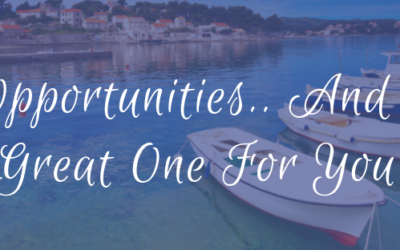 Opportunities… and a great one for YOU!